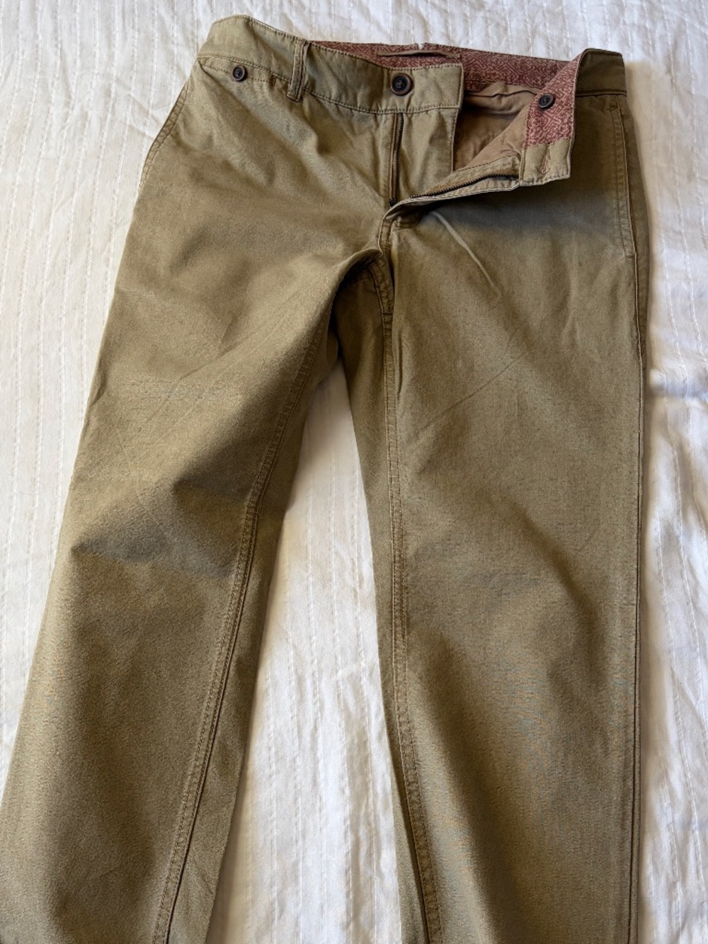 New Mango Pants, Light olive color, 31 waist.